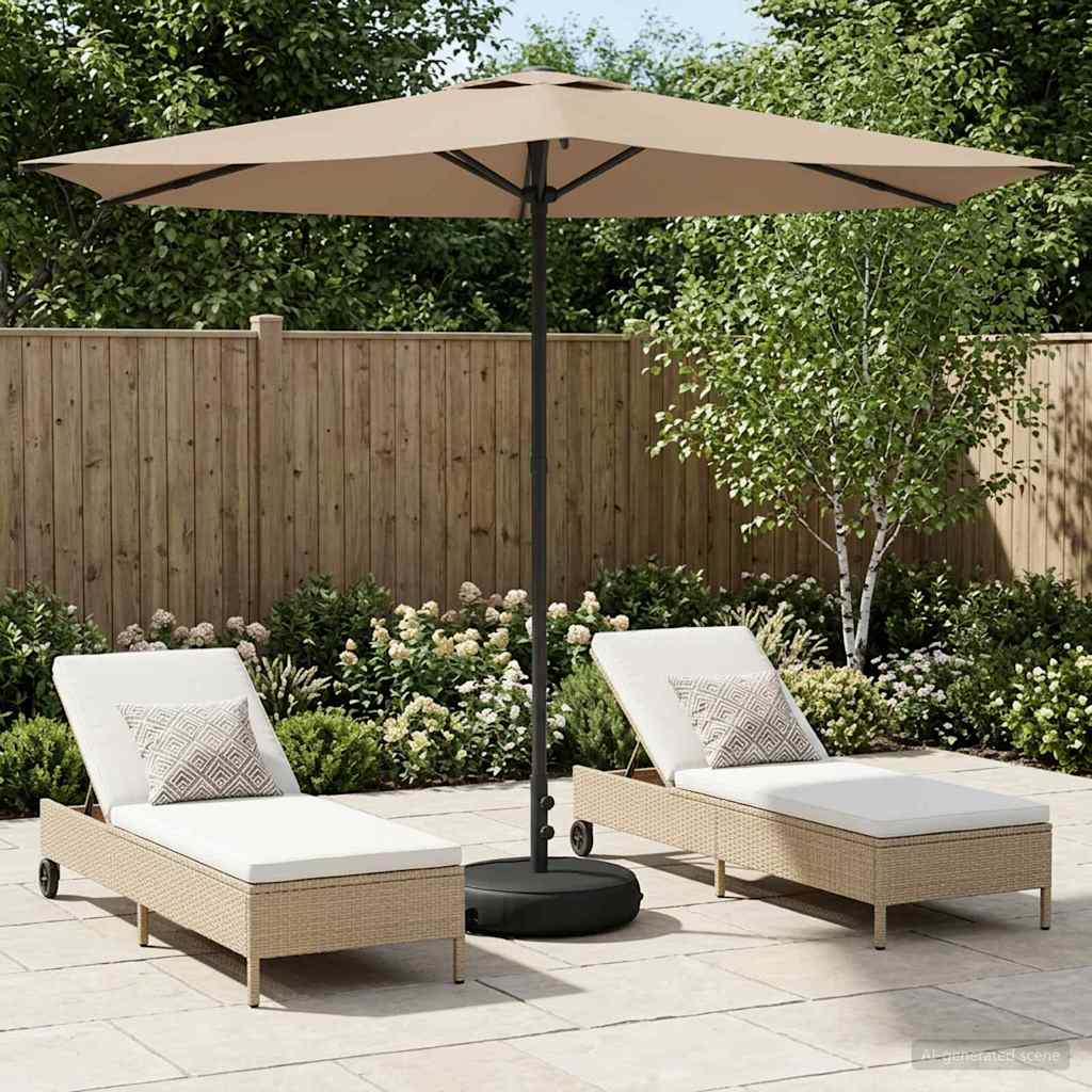 vidaXL Parasol ogrodowy z podstawą 270 x 270 cm Poliester Prostokątny