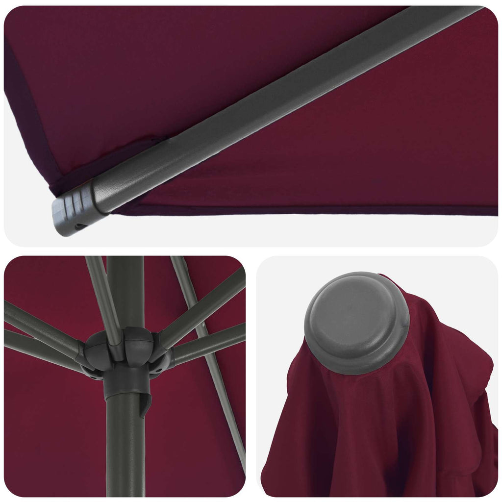 vidaXL Parasol ogrodowy z podstawą 270 x 270 cm Poliester Prostokątny