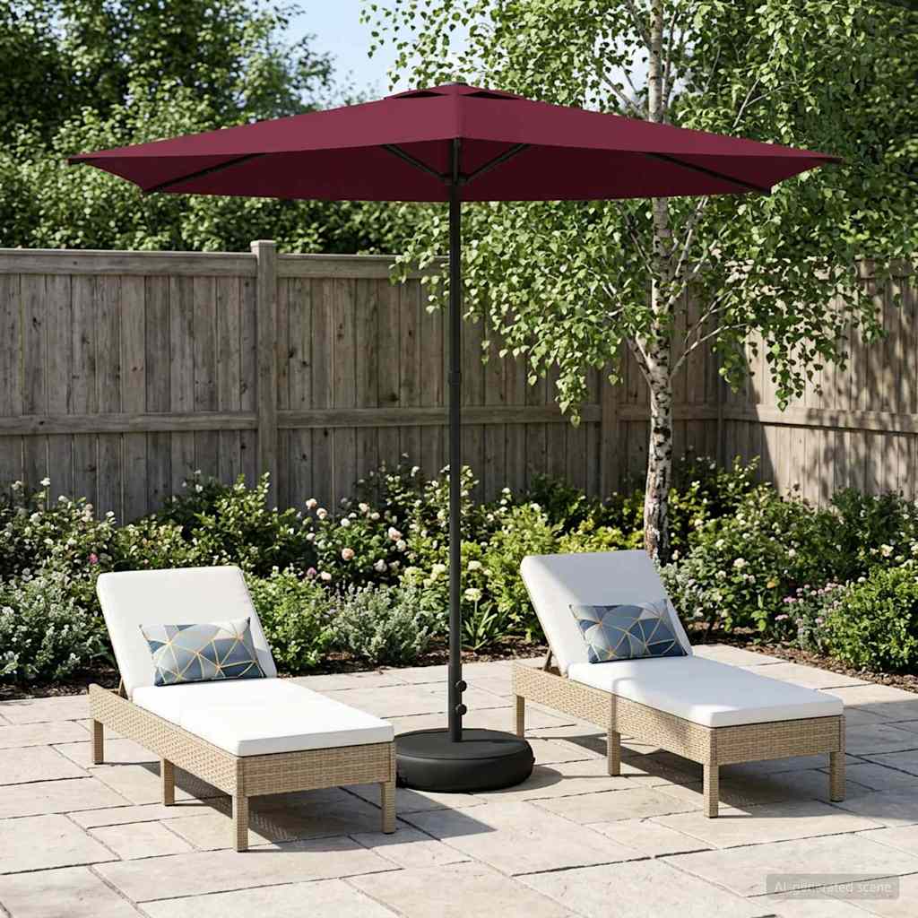 vidaXL Parasol ogrodowy z podstawą 270 x 270 cm Poliester Prostokątny