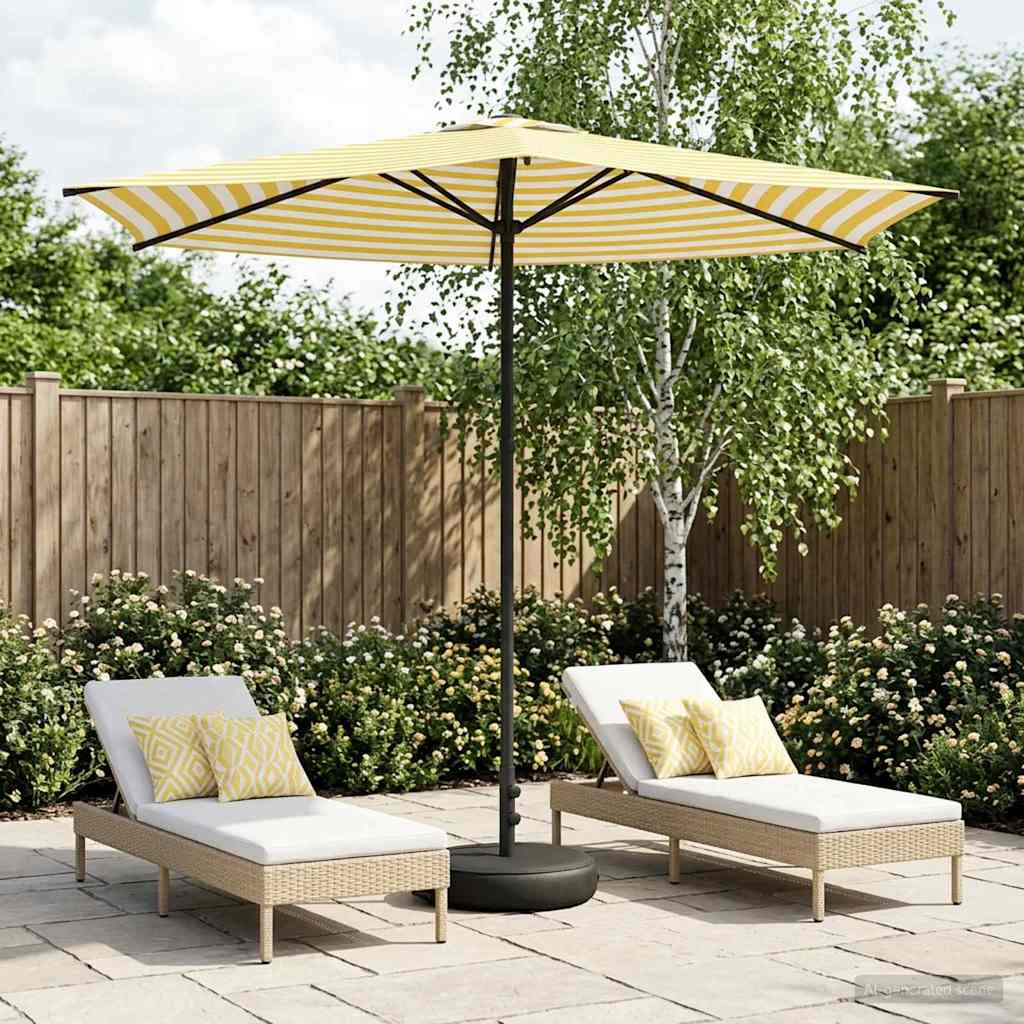 vidaXL Parasol ogrodowy z podstawą 270 x 270 cm Poliester Prostokątny