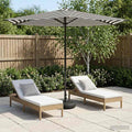vidaXL Parasol ogrodowy z podstawą 270 x 270 cm Poliester Prostokątny