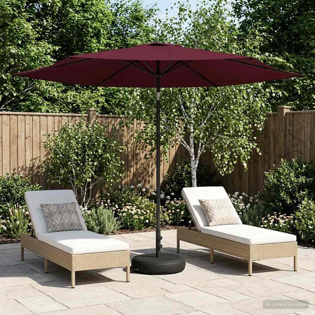 vidaXL Parasol ogrodowy z podstawą 300 x 300 cm Poliester Prostokątny