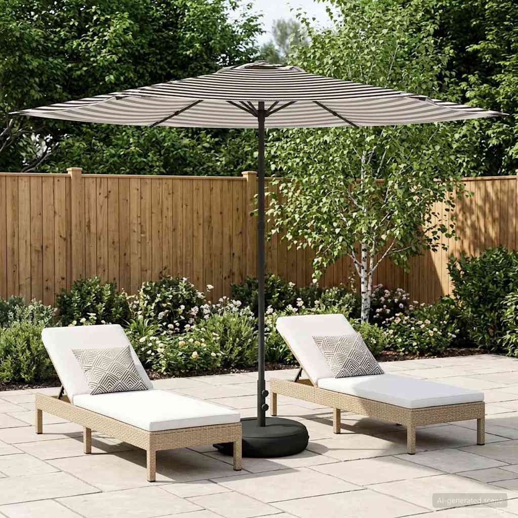vidaXL Parasol ogrodowy z podstawą 300 x 300 cm Poliester Prostokątny