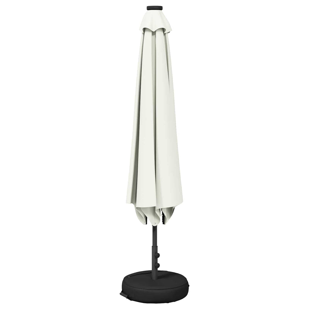 vidaXL Parasol ogrodowy z oświetleniem LED i podstawą 200 x 300 cm