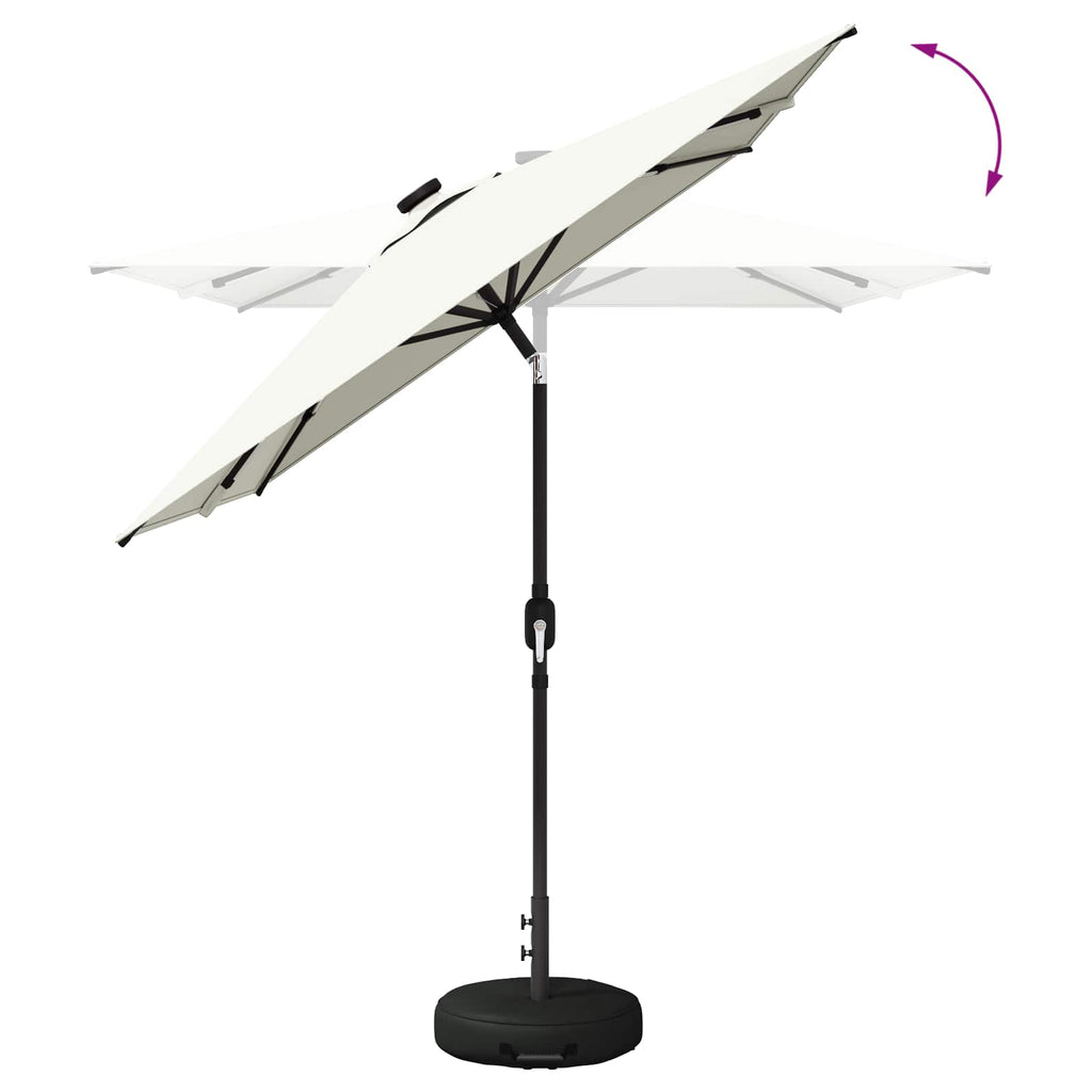 vidaXL Parasol ogrodowy z oświetleniem LED i podstawą 200 x 300 cm