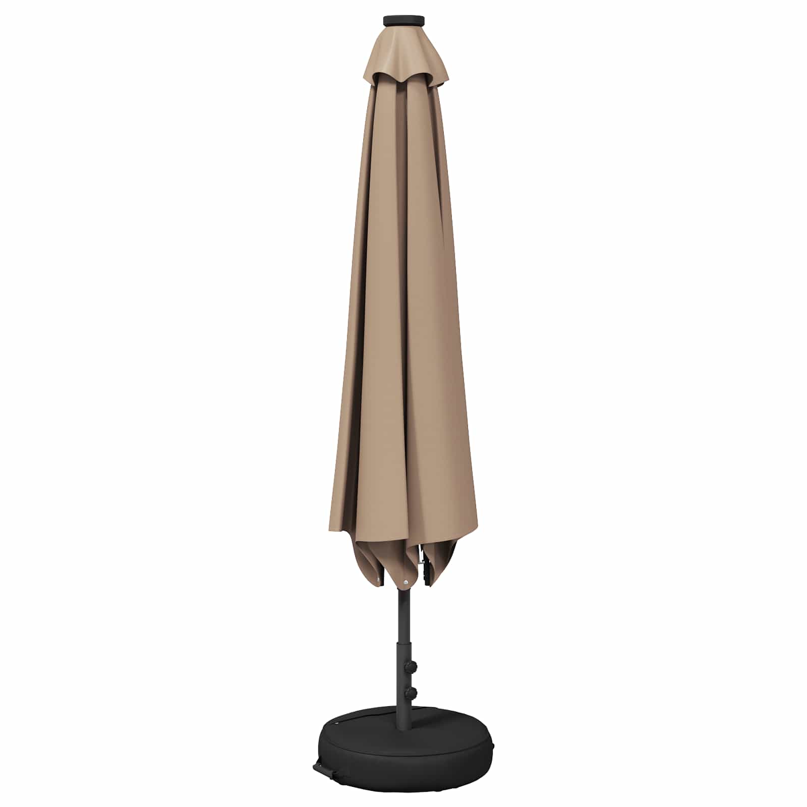 vidaXL Parasol ogrodowy z oświetleniem LED i podstawą 200 x 300 cm
