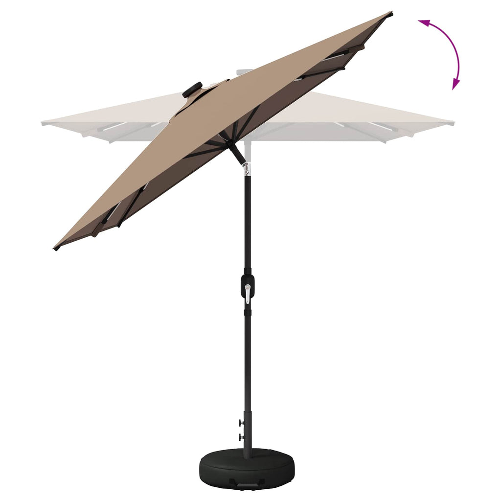 vidaXL Parasol ogrodowy z oświetleniem LED i podstawą 200 x 300 cm