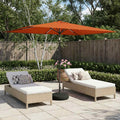 vidaXL Parasol ogrodowy z oświetleniem LED i podstawą 200 x 300 cm