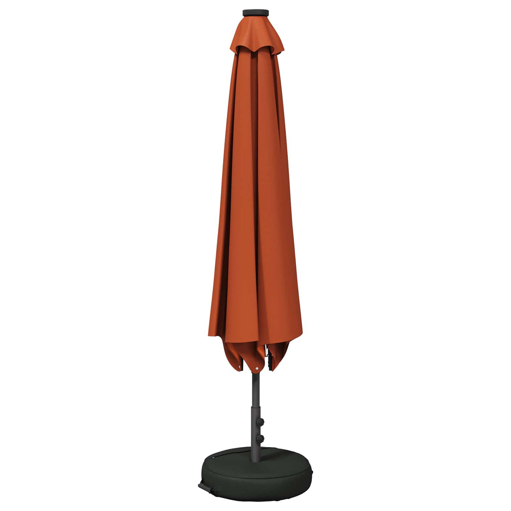 vidaXL Parasol ogrodowy z oświetleniem LED i podstawą 200 x 300 cm