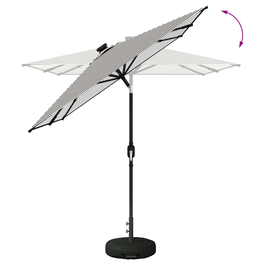 vidaXL Parasol ogrodowy z oświetleniem LED i podstawą 200 x 300 cm