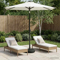 vidaXL Parasol ogrodowy z oświetleniem LED i podstawą 230 x 230 cm