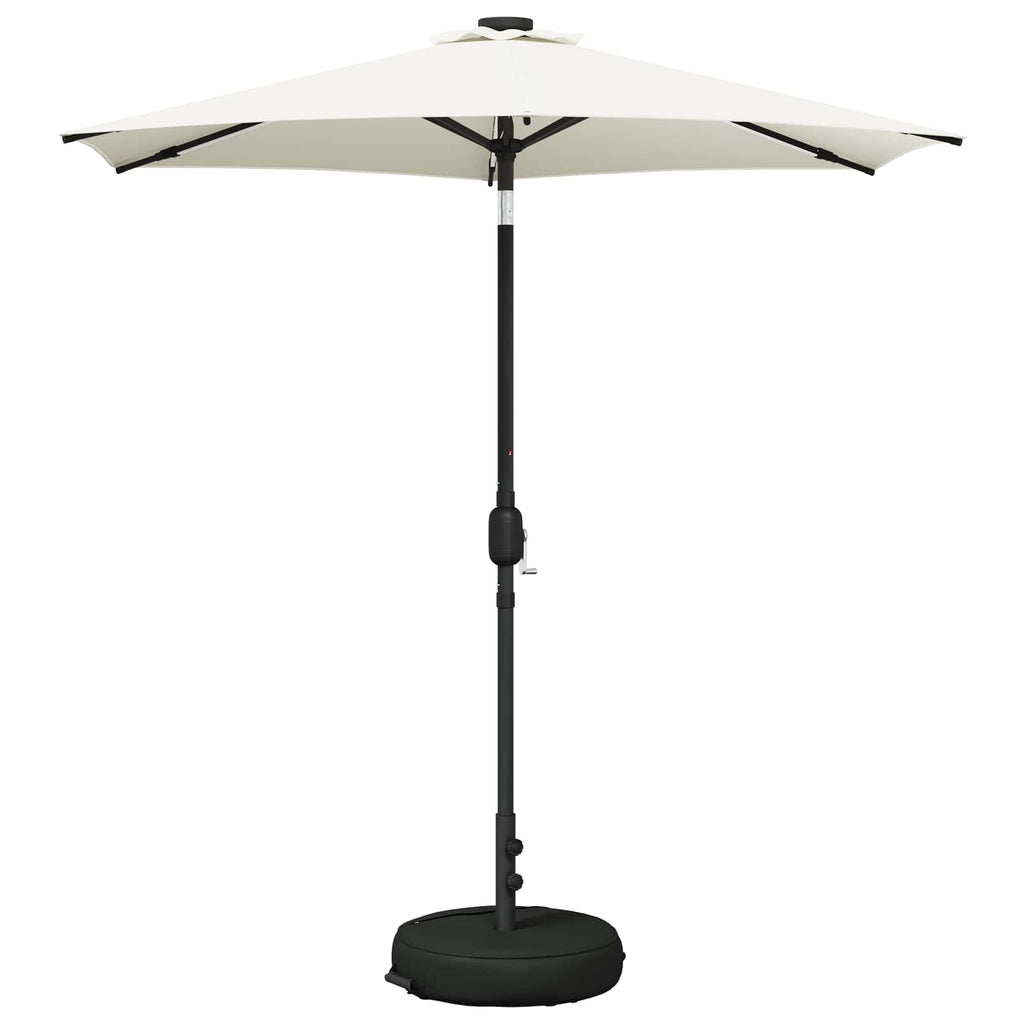 vidaXL Parasol ogrodowy z oświetleniem LED i podstawą 230 x 230 cm