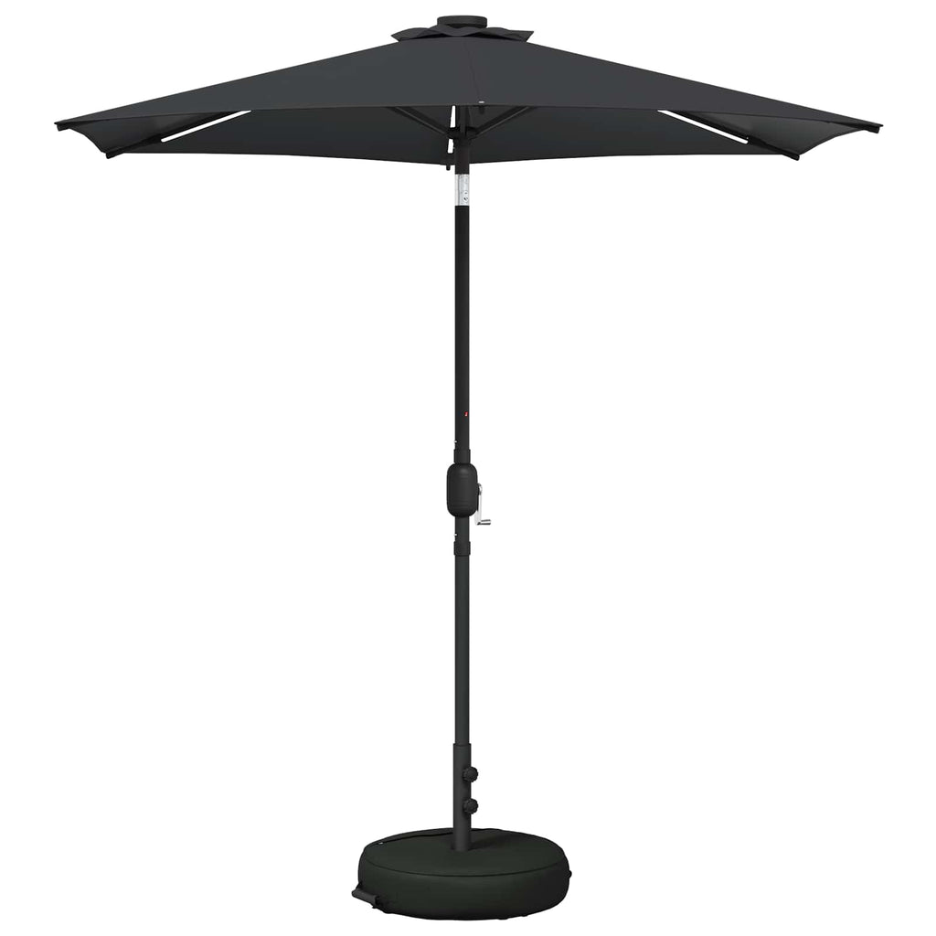 vidaXL Parasol ogrodowy z oświetleniem LED i podstawą 230 x 230 cm