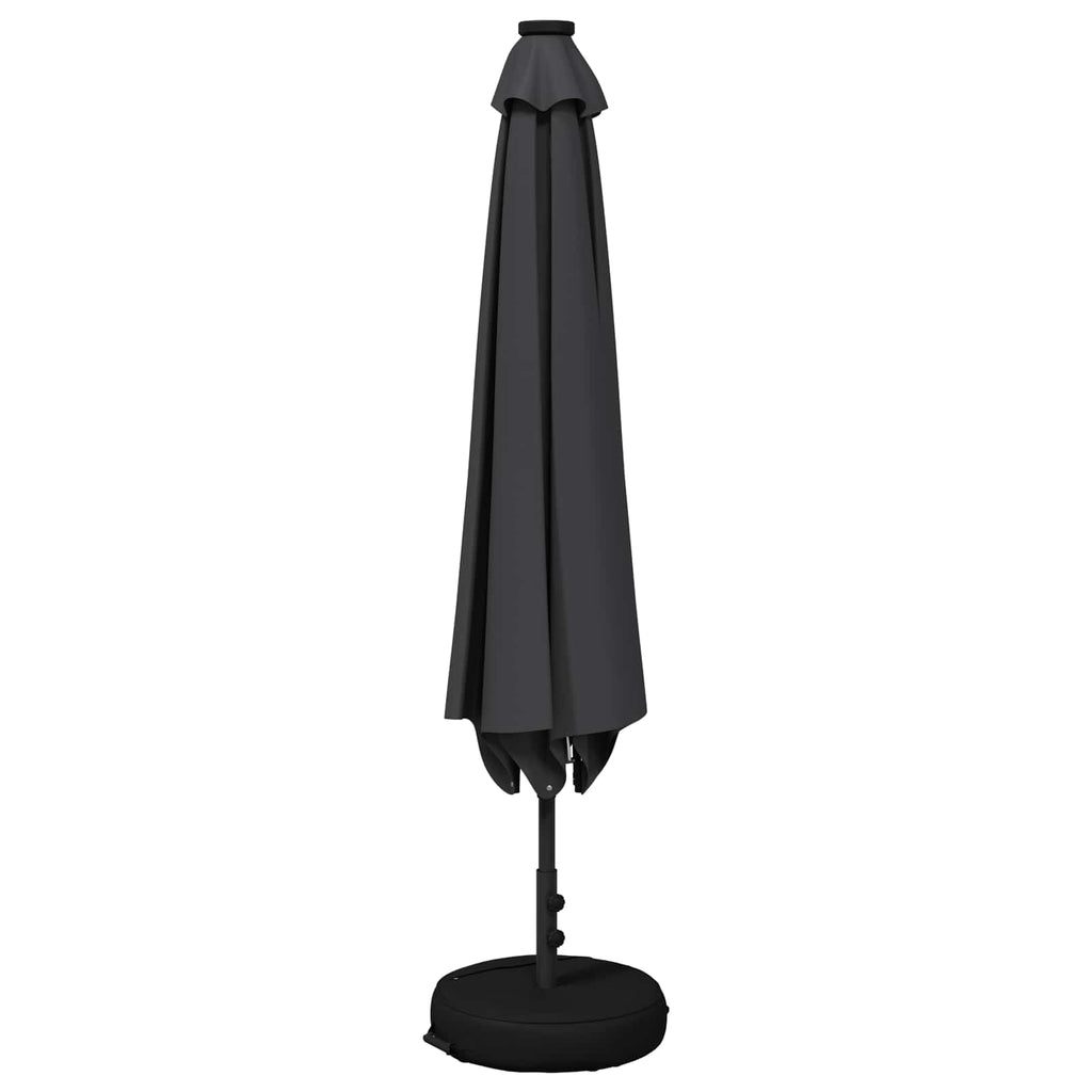 vidaXL Parasol ogrodowy z oświetleniem LED i podstawą 230 x 230 cm
