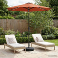 vidaXL Parasol ogrodowy z oświetleniem LED i podstawą 230 x 230 cm
