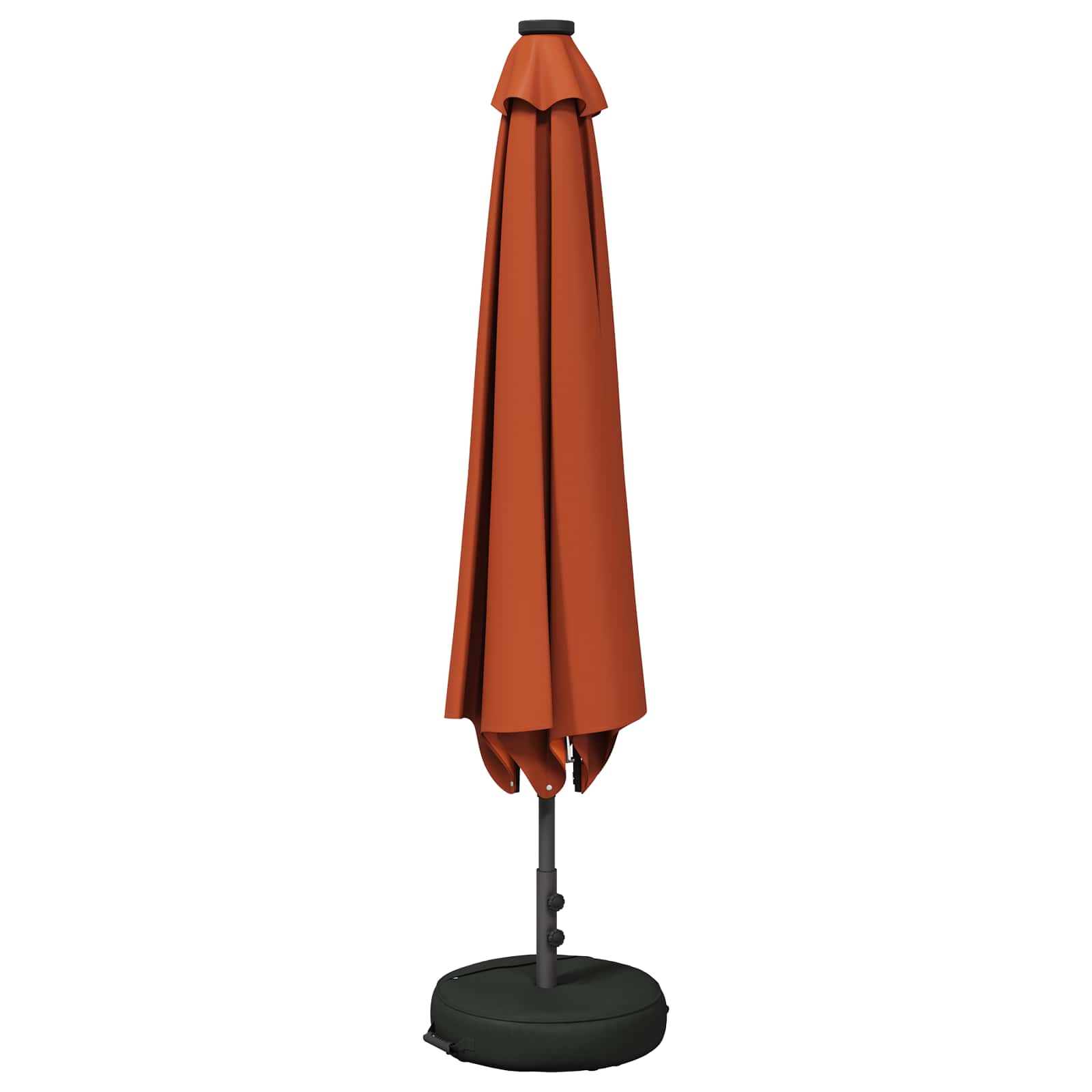 vidaXL Parasol ogrodowy z oświetleniem LED i podstawą 230 x 230 cm