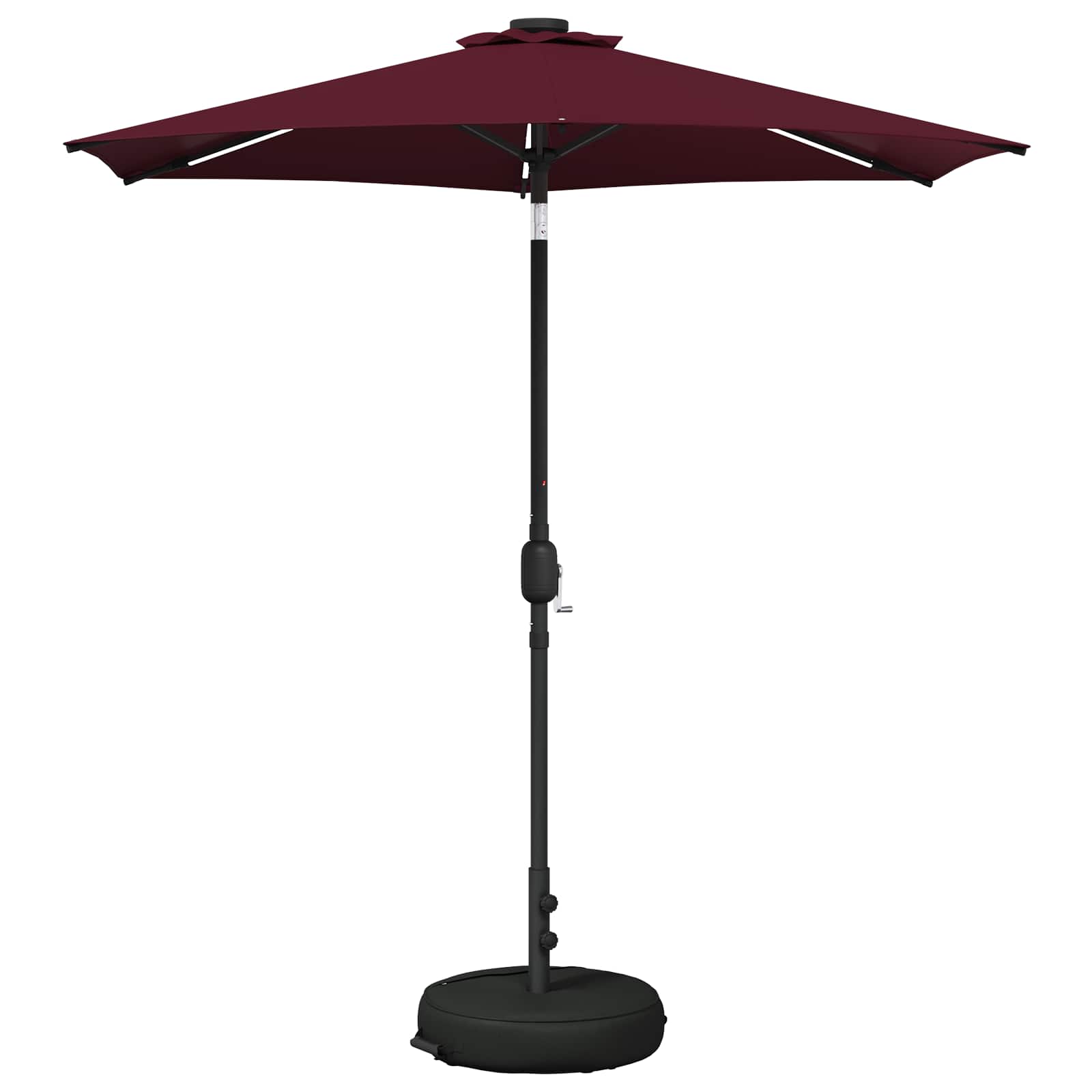 vidaXL Parasol ogrodowy z oświetleniem LED i podstawą 230 x 230 cm