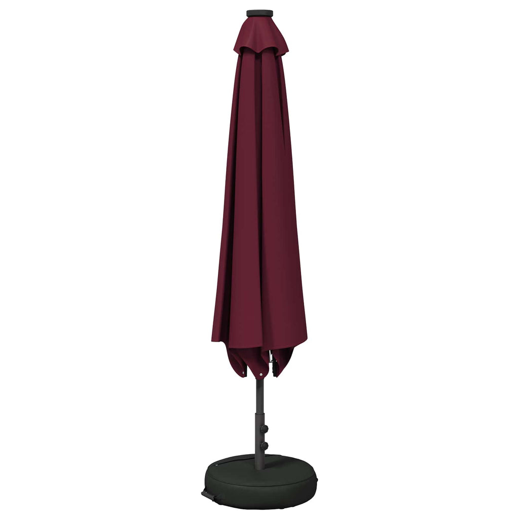 vidaXL Parasol ogrodowy z oświetleniem LED i podstawą 230 x 230 cm