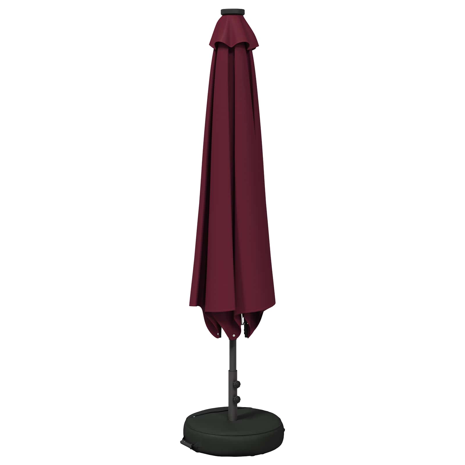 vidaXL Parasol ogrodowy z oświetleniem LED i podstawą 230 x 230 cm