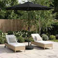vidaXL Parasol ogrodowy z oświetleniem LED i podstawą 230 x 230 cm