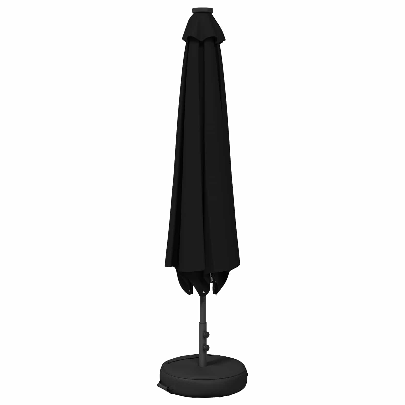 vidaXL Parasol ogrodowy z oświetleniem LED i podstawą 230 x 230 cm