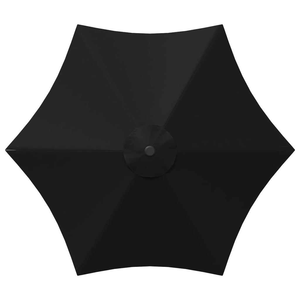 vidaXL Parasol ogrodowy z oświetleniem LED i podstawą 230 x 230 cm