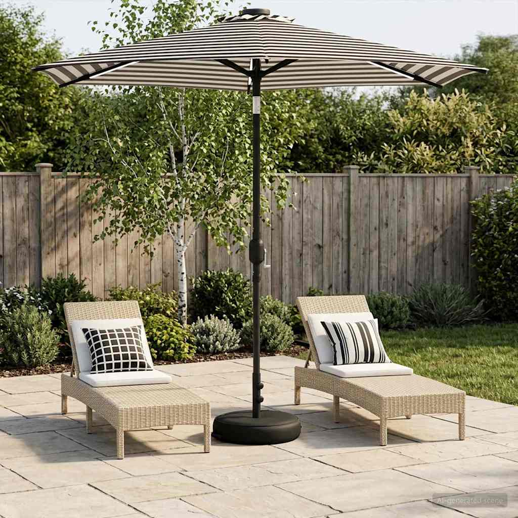 vidaXL Parasol ogrodowy z oświetleniem LED i podstawą 230 x 230 cm