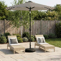 vidaXL Parasol ogrodowy z oświetleniem LED i podstawą 230 x 230 cm