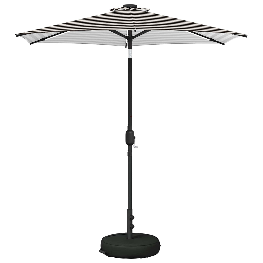 vidaXL Parasol ogrodowy z oświetleniem LED i podstawą 230 x 230 cm