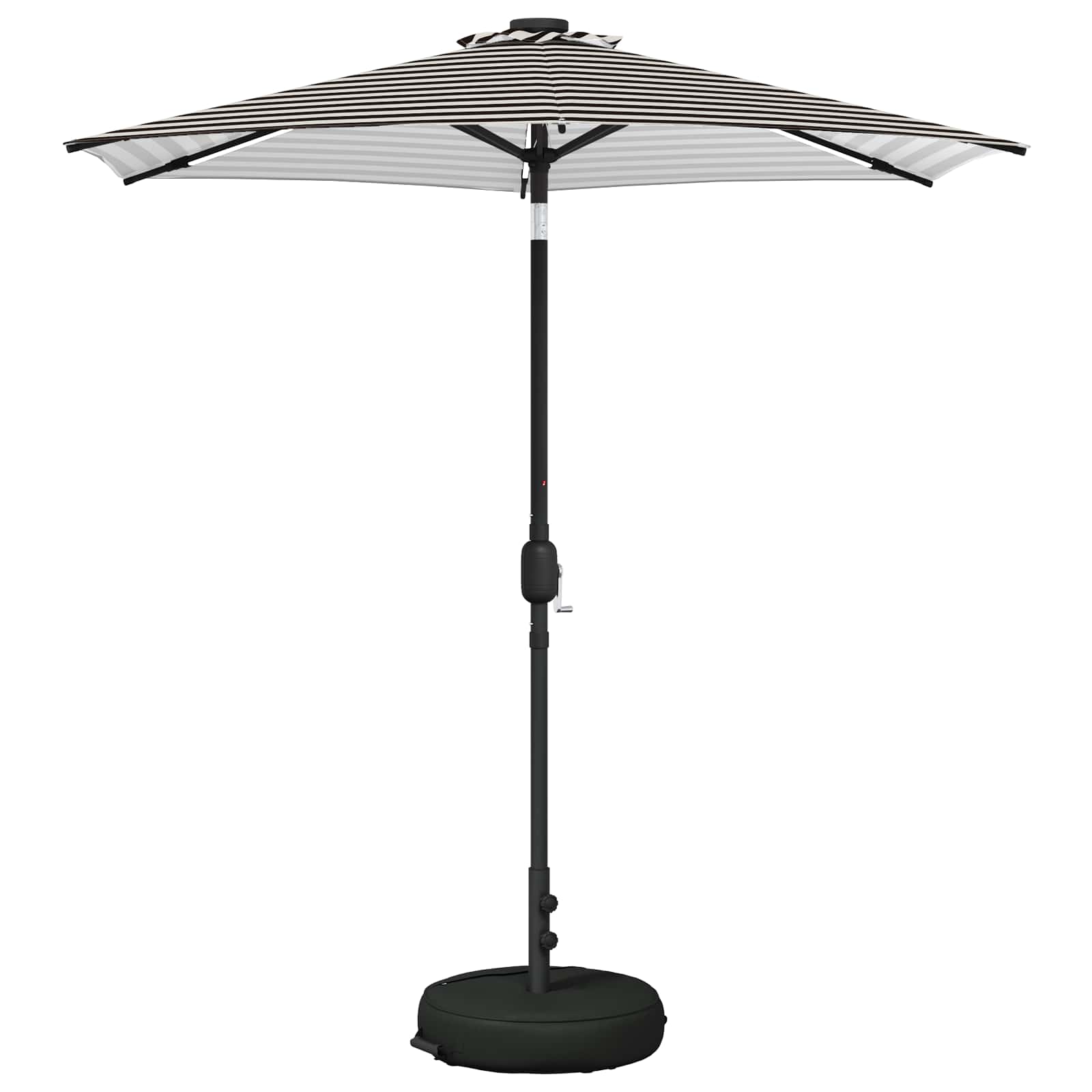 vidaXL Parasol ogrodowy z oświetleniem LED i podstawą 230 x 230 cm