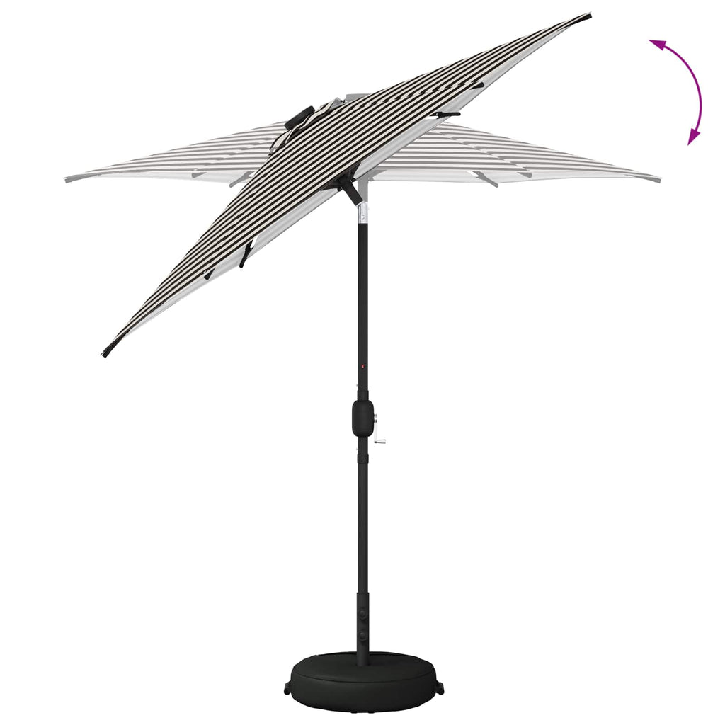 vidaXL Parasol ogrodowy z oświetleniem LED i podstawą 230 x 230 cm