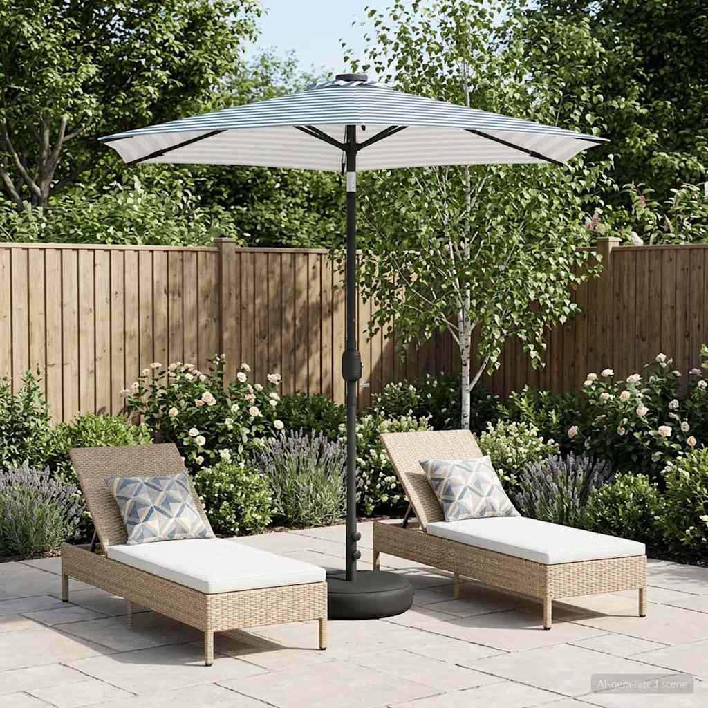 vidaXL Parasol ogrodowy z oświetleniem LED i podstawą 230 x 230 cm