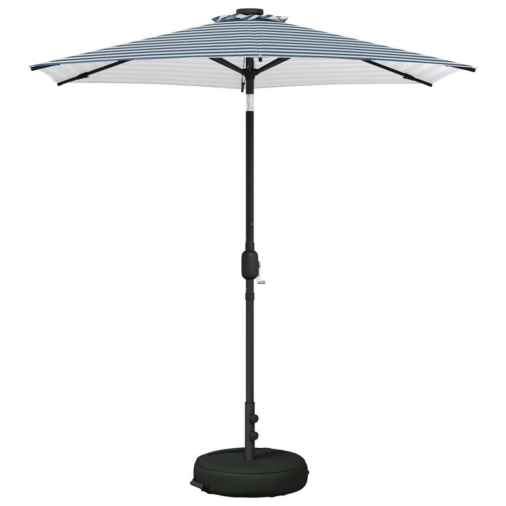 vidaXL Parasol ogrodowy z oświetleniem LED i podstawą 230 x 230 cm