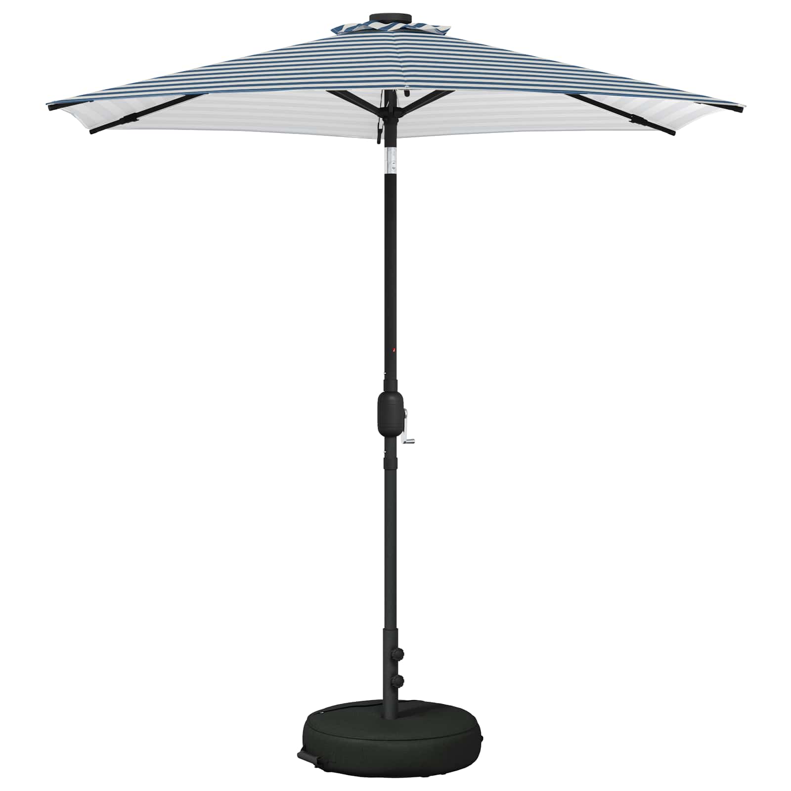 vidaXL Parasol ogrodowy z oświetleniem LED i podstawą 230 x 230 cm