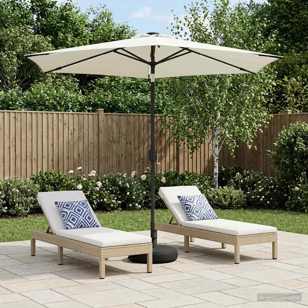vidaXL Parasol ogrodowy z oświetleniem LED i podstawą 270 x 270 cm