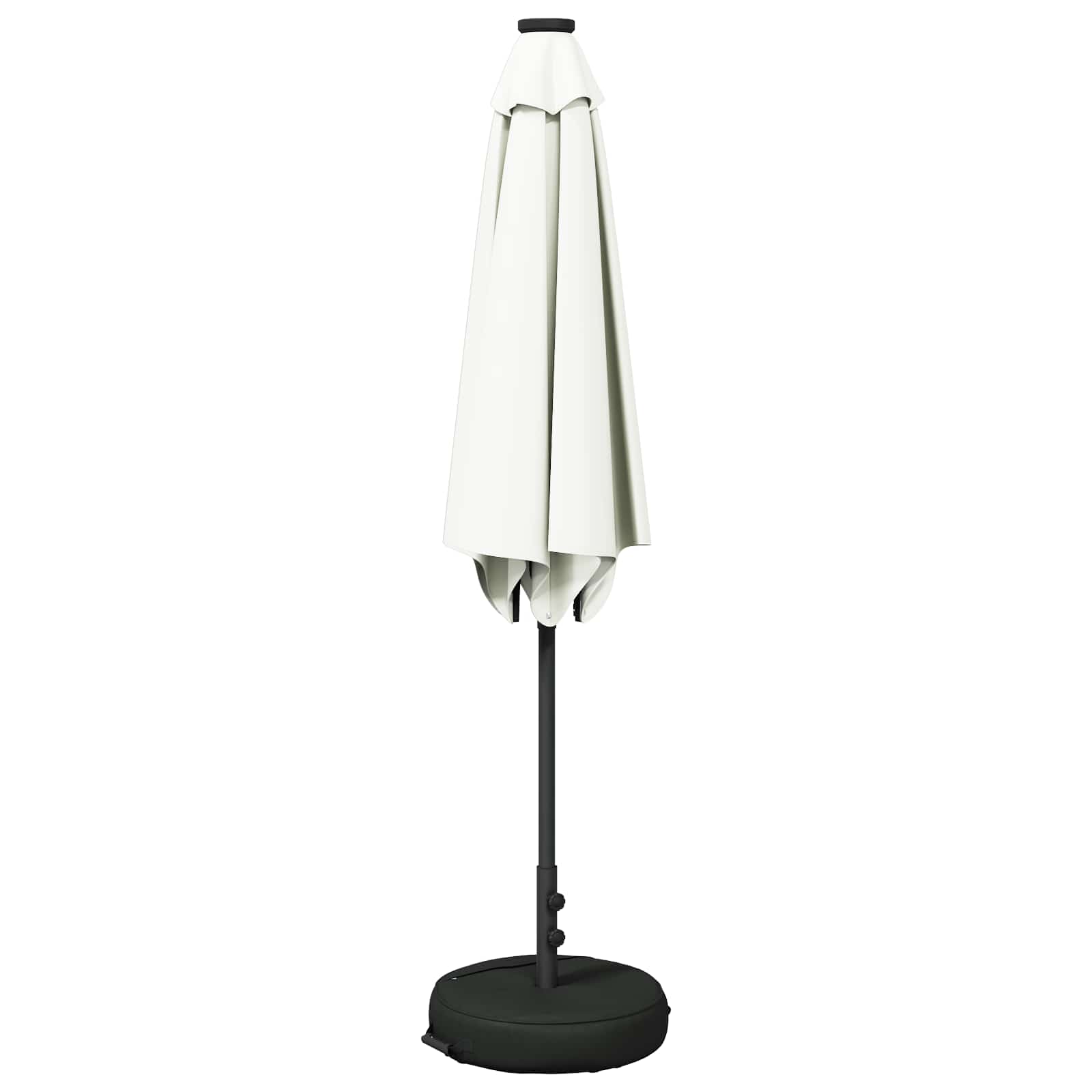 vidaXL Parasol ogrodowy z oświetleniem LED i podstawą 270 x 270 cm