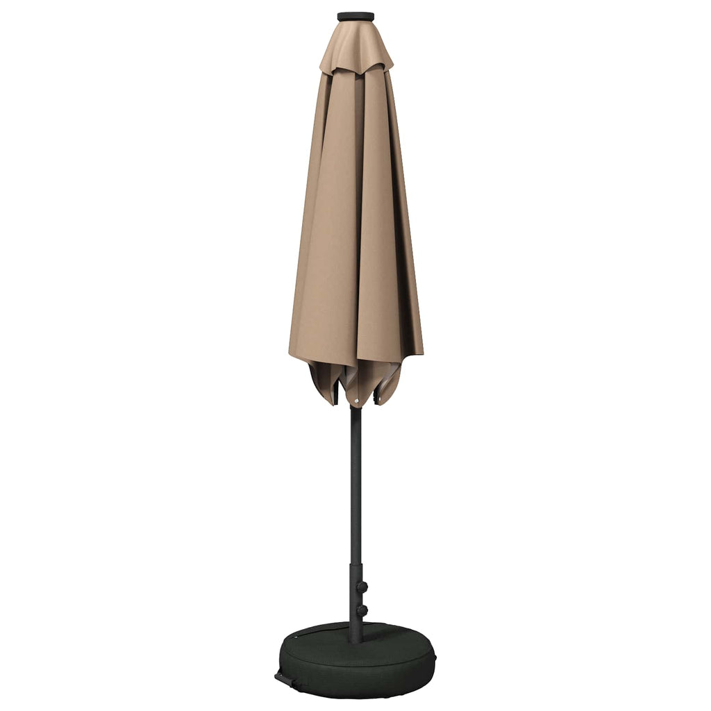 vidaXL Parasol ogrodowy z oświetleniem LED i podstawą 270 x 270 cm