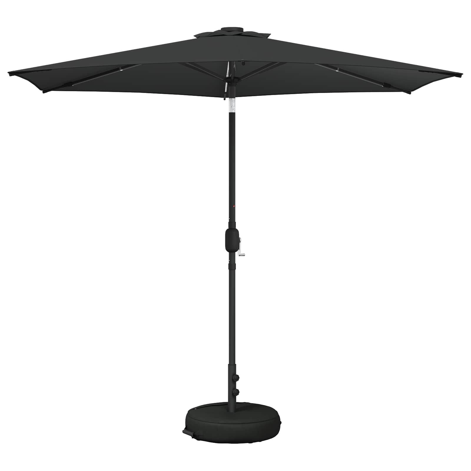 vidaXL Parasol ogrodowy z oświetleniem LED i podstawą 270 x 270 cm