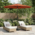 vidaXL Parasol ogrodowy z oświetleniem LED i podstawą 270 x 270 cm
