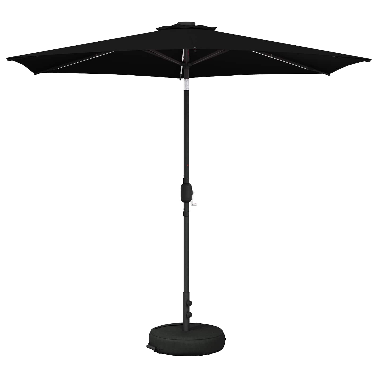 vidaXL Parasol ogrodowy z oświetleniem LED i podstawą 270 x 270 cm