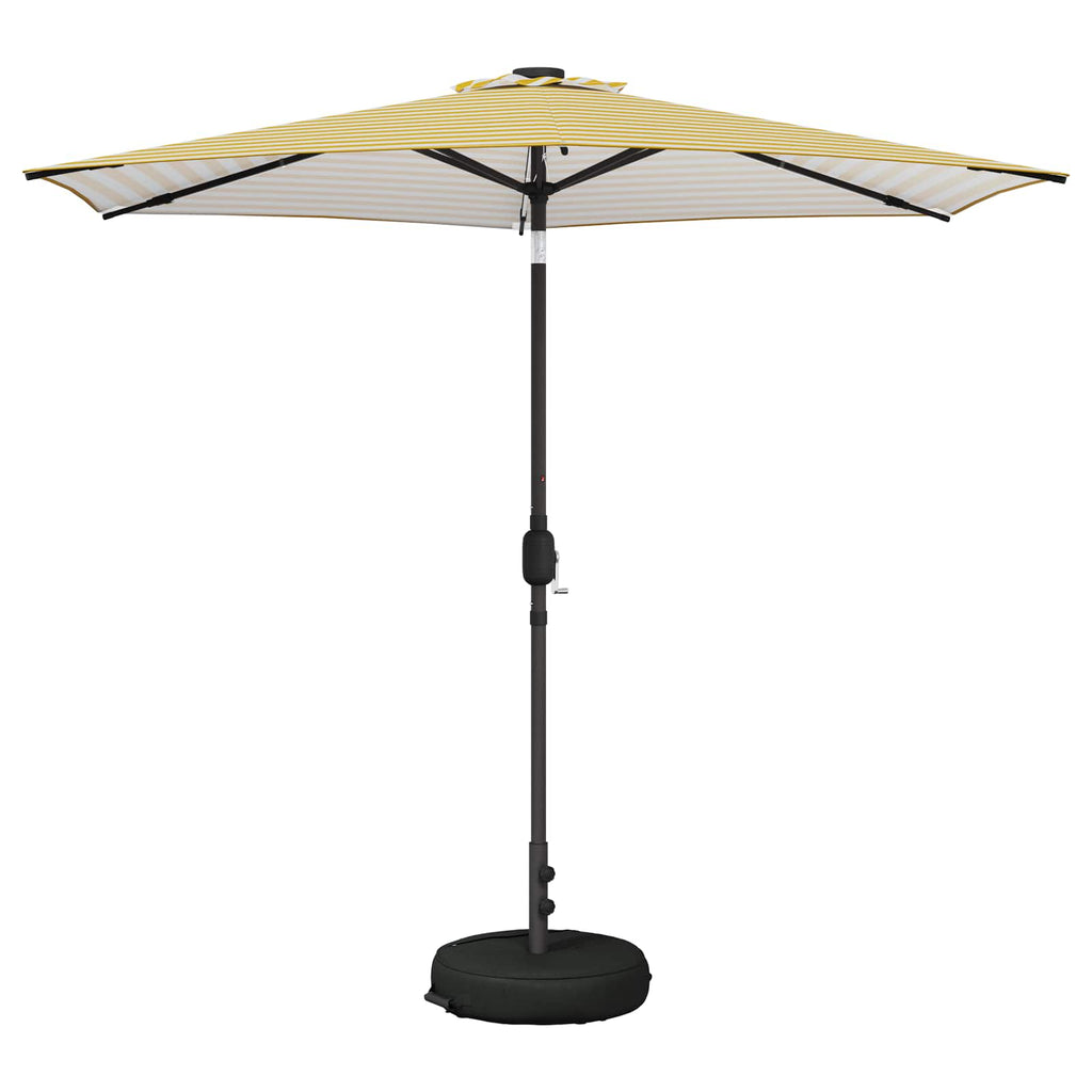 vidaXL Parasol ogrodowy z oświetleniem LED i podstawą 270 x 270 cm