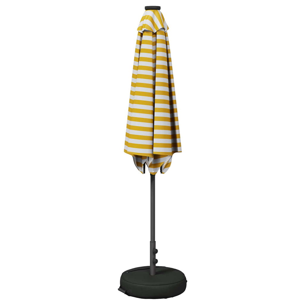 vidaXL Parasol ogrodowy z oświetleniem LED i podstawą 270 x 270 cm