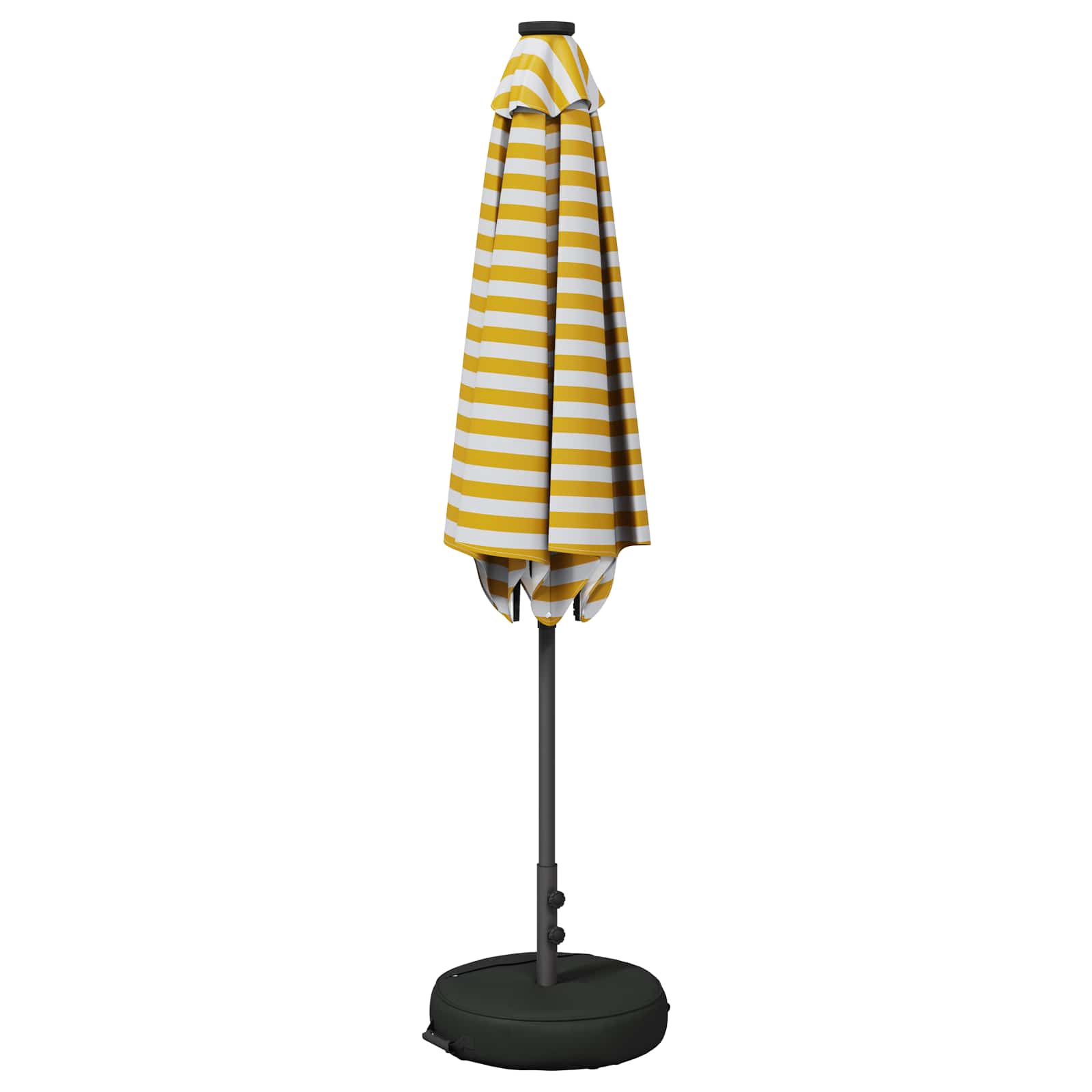 vidaXL Parasol ogrodowy z oświetleniem LED i podstawą 270 x 270 cm