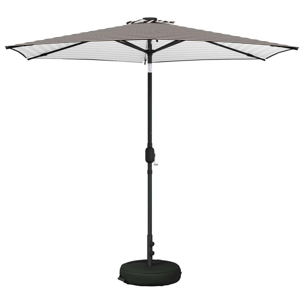 vidaXL Parasol ogrodowy z oświetleniem LED i podstawą 270 x 270 cm