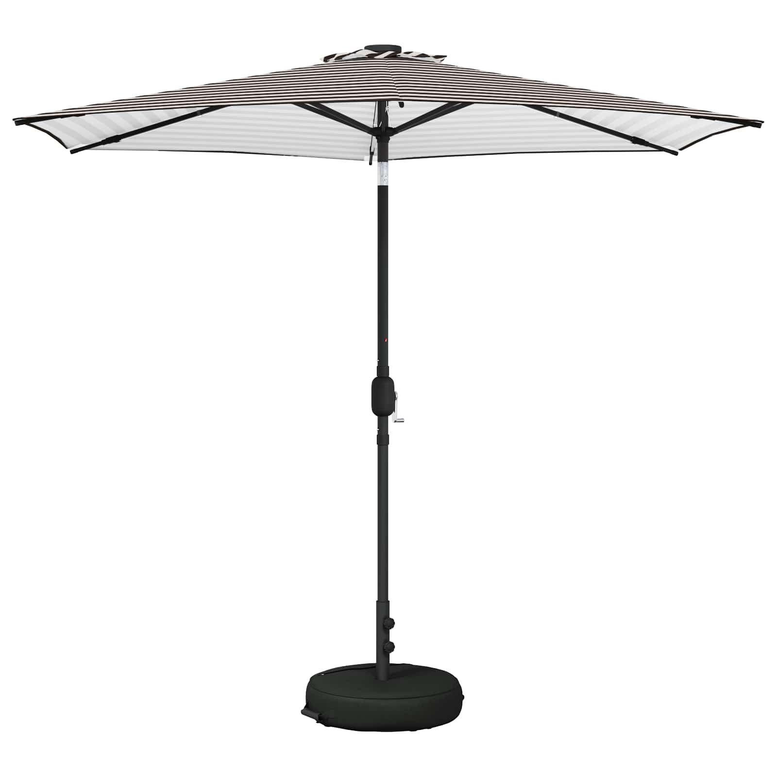 vidaXL Parasol ogrodowy z oświetleniem LED i podstawą 270 x 270 cm