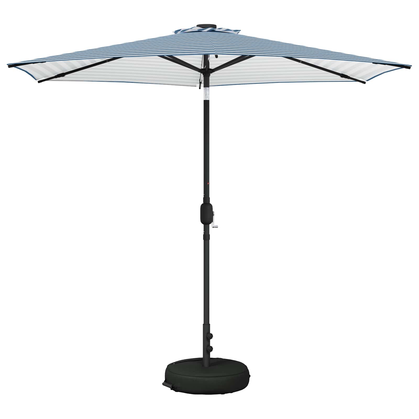 vidaXL Parasol ogrodowy z oświetleniem LED i podstawą 270 x 270 cm