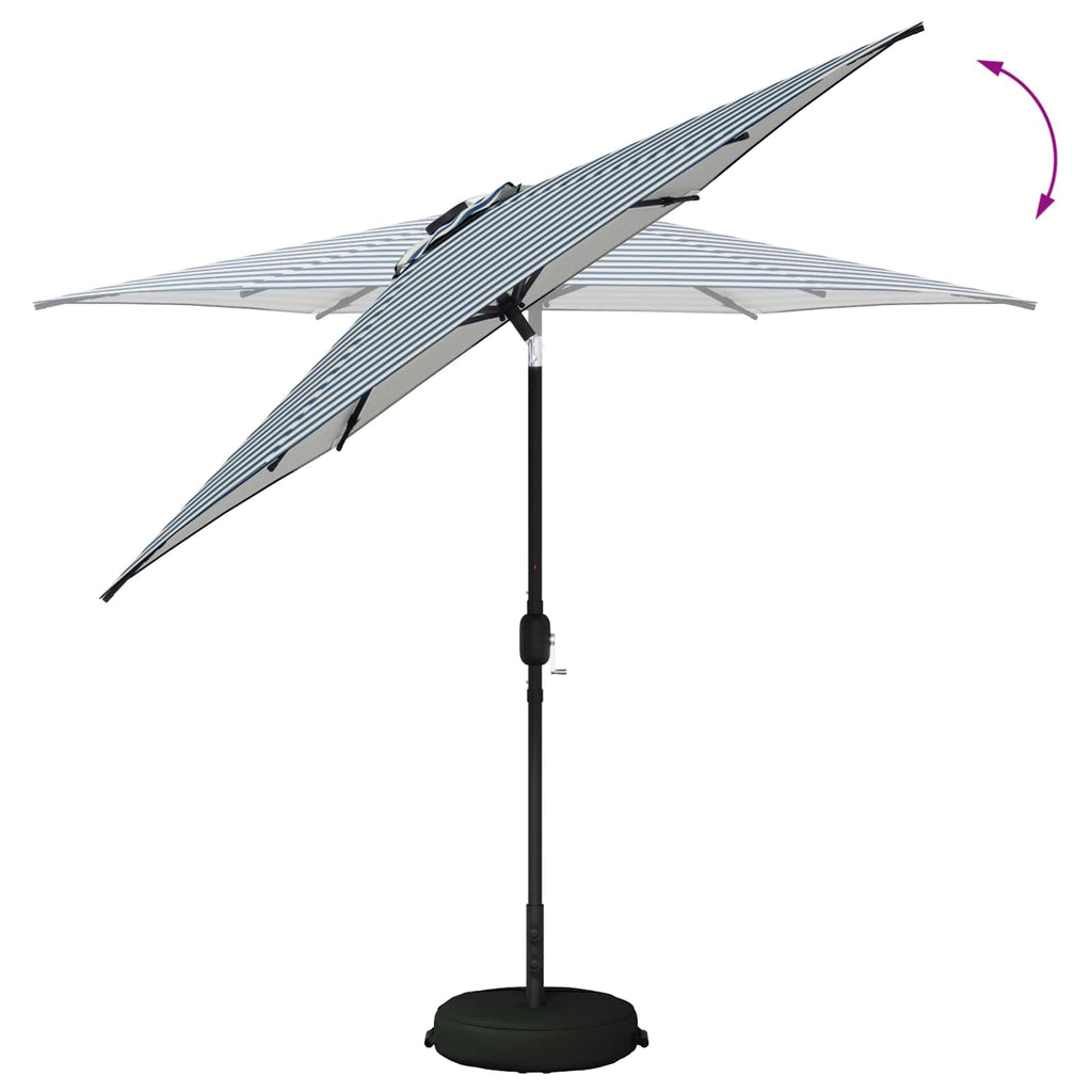 vidaXL Parasol ogrodowy z oświetleniem LED i podstawą 270 x 270 cm