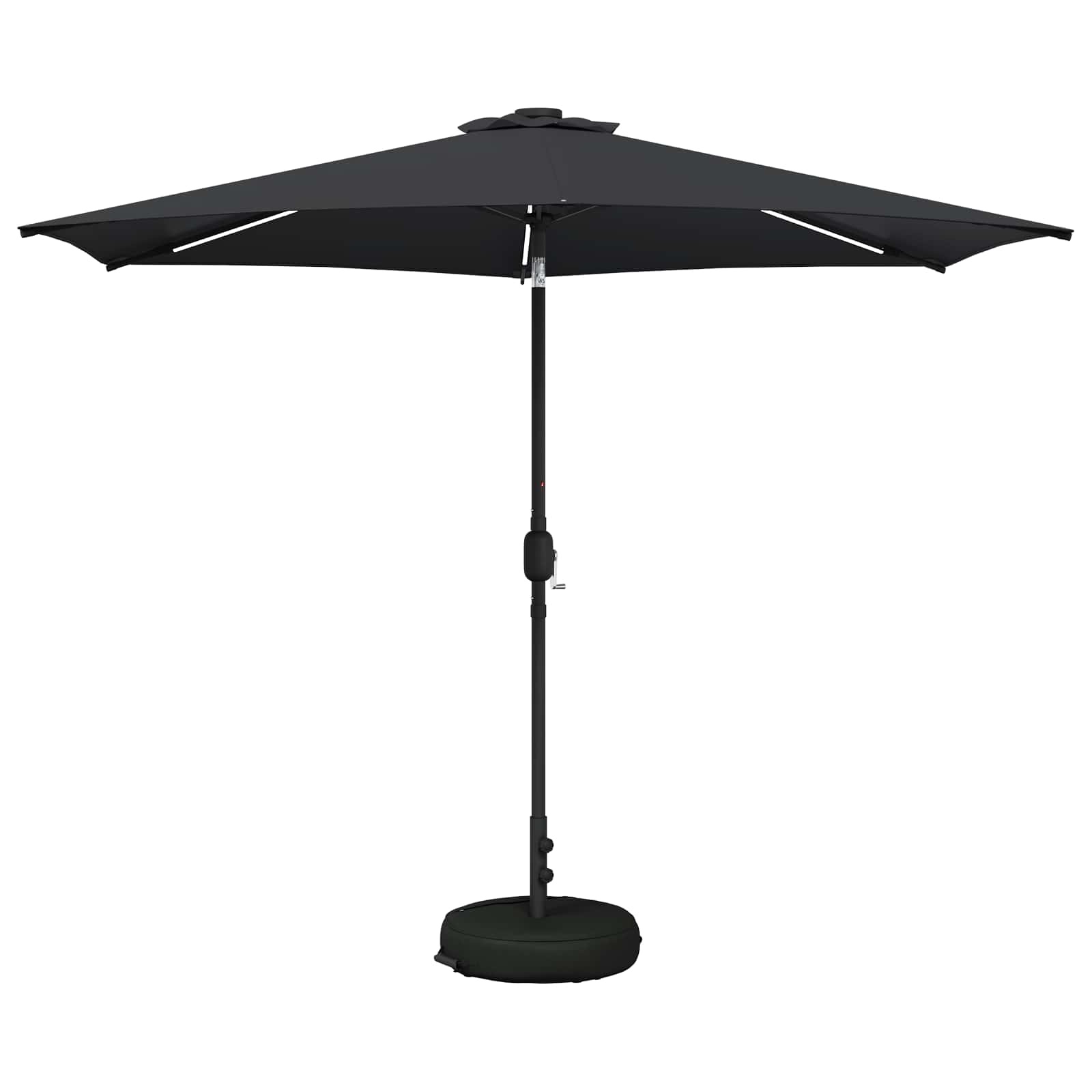vidaXL Parasol ogrodowy z oświetleniem LED i podstawą 300 x 300 cm