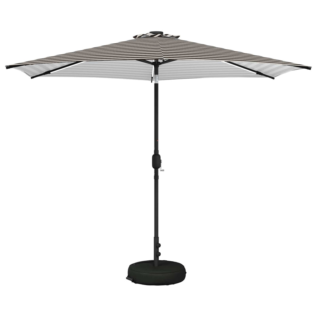 vidaXL Parasol ogrodowy z oświetleniem LED i podstawą 300 x 300 cm