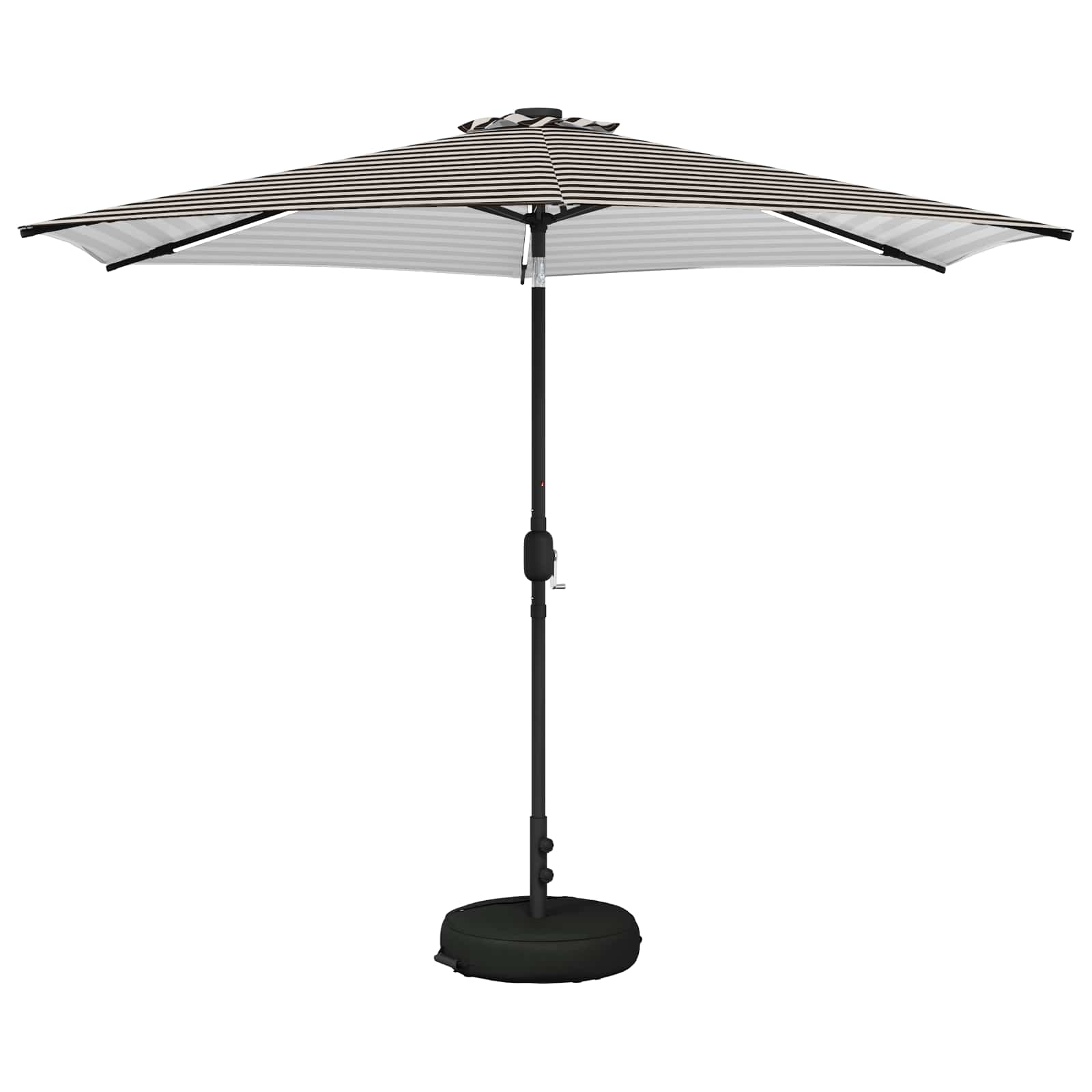 vidaXL Parasol ogrodowy z oświetleniem LED i podstawą 300 x 300 cm